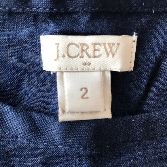 NWOT J. Crew factory cross back linen tee - Picture 4 of 5